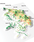 3D dasymetric map of Swiss Referndum results