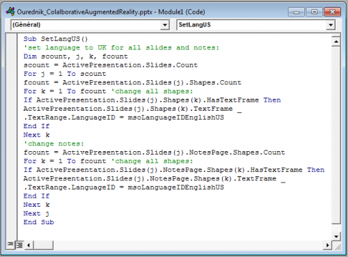 Code Window in Visual Basic