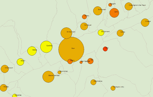 Bivariate symbol map with sorted overlapping circles in ArcMap