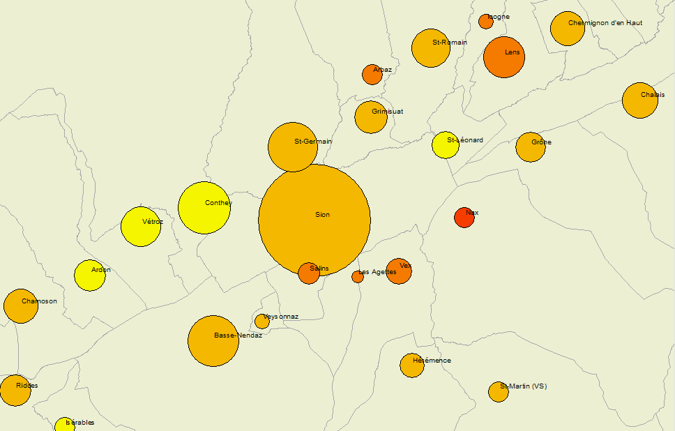 Bivariate symbol map with sorted overlapping circles in ArcMap