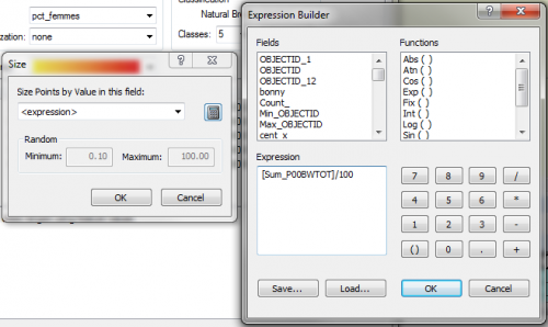 Picking a variable for circle size